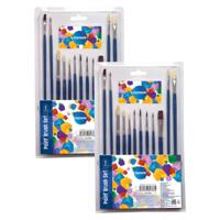 Centrum Penselen - set van 24x stuks - schilderen - kwasten - hobby - schoolspullen