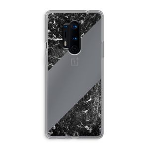 Zwart marmer: OnePlus 8 Pro Transparant Hoesje
