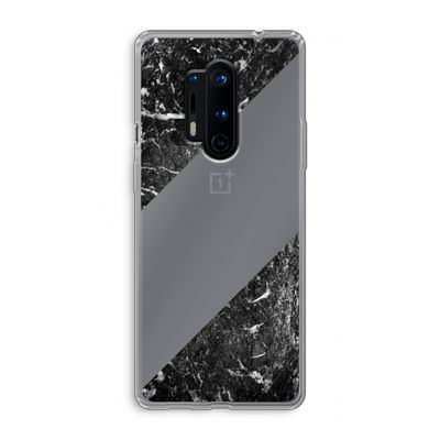 Zwart marmer: OnePlus 8 Pro Transparant Hoesje