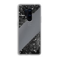 Zwart marmer: OnePlus 8 Pro Transparant Hoesje