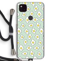 Spiegeleitjes: Pixel 4a 5G Transparant Hoesje met koord