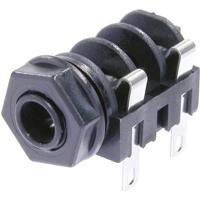 Neutrik NMJ4HF-S Jackplug 6,35 mm Bus, inbouw horizontaal Aantal polen: 2 Mono Zwart 1 stuk(s)