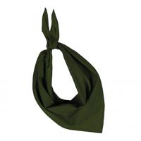 Bandana/hals zakdoek - 1x - olijfgroen - voor kind en volwassenen - polyester/katoen