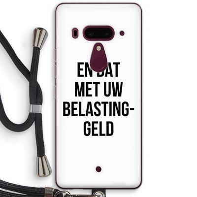 Belastinggeld: HTC U12+ Transparant Hoesje met koord