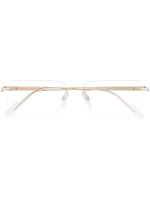 Cazal lunettes de vue à monture rectangulaire - Or