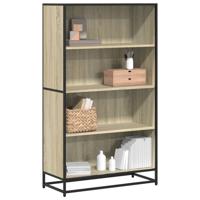 Boekenkast 80,5x35x139 cm bewerkt hout sonoma eikenkleurig