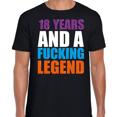 18 year legend - 18 jaar verjaardag - fucking legende cadeau - t-shirt - zwart - heren 18 year legend - 18 jaar verjaardag - fucking legende cadeau - t-shirt - zwart - heren