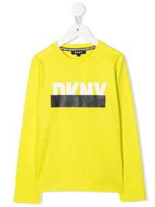 Dkny Kids t-shirt à logo imprimé - Jaune