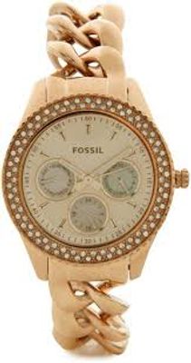 Horlogeband Fossil ES3500 Roestvrij staal (RVS) Rosé 18mm