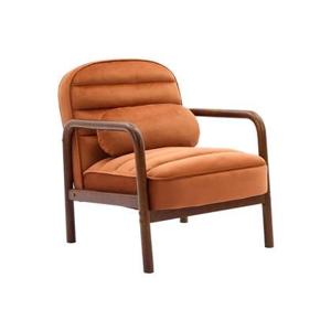 sweeek - Scandinavische fauteuil in met walnoot gebeitst heveahout en