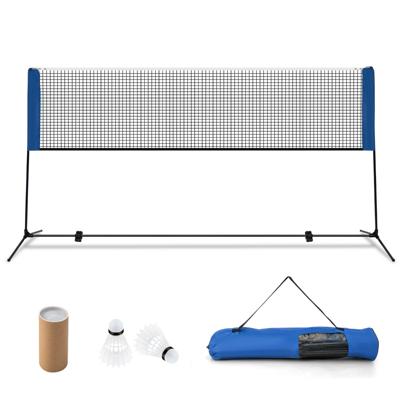 Badmintonnet met Standaard Badmintonnet in Hoogte Verstelbaar met 2 Shuttles Draagbare Netstandaard voor Badmintons Tennis Volleybal