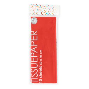 Globos Tissuepapier 10 vellen rood, 50x70cm