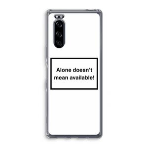 Alone: Sony Xperia 5 Transparant Hoesje
