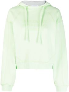 Patrizia Pepe hoodie en coton biologique à logo floqué - Vert