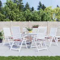 Tuinstoelkussens 6 st 50x50x3 cm oxford stof ruitpatroon rood