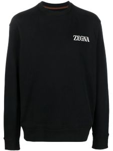 Zegna sweat à logo poitrine imprimé - Noir