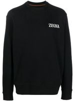 Zegna sweat à logo poitrine imprimé - Noir - thumbnail