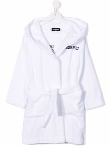 DSQUARED2 KIDS peignoir à motif Icon brodé - DQ100 BIANCO