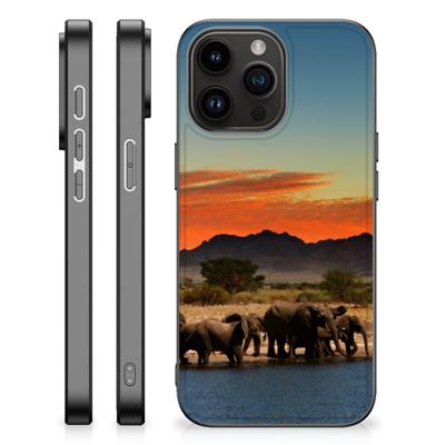 iPhone 15 Pro Max Dierenprint Telefoonhoesje Olifanten iPhone 15 Pro Max Dierenprint Telefoonhoesje Olifanten