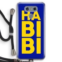Habibi Blue: LG G6 Transparant Hoesje met koord