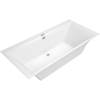Villeroy & Boch Squaro Edge 12 bad quaryl rechthoekig 190x90x45cm - incl. poten en afvoer /overloopcombinatie wit ubq190sqe2dv-01