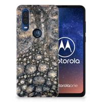 Motorola One Vision | TPU Hoesje | Krokodillenprint