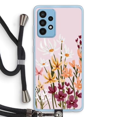 Painted wildflowers: Samsung Galaxy A52 Transparant Hoesje met koord