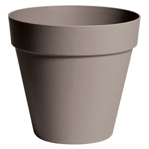 Mega Collections Plantenpot/bloempot - kunststof - taupe bruin - D29 x H28 cm   -