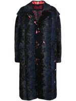 VITELLI manteau en laine recyclée à boutonnière - Noir