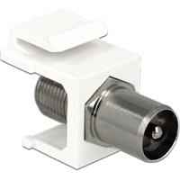 DeLOCK keystone module iec male > f female adapter (wit)