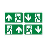 HOFTRONIC™ Officiële Stickers voor Noodverlichting Tumu - 4 stuks - Omhoog / Omlaag - Nooduitgang Pictogram - Vluchtwegverlichting HOFTRONIC™ Officiële Stickers voor Noodverlichting Tumu - 4 stuks - Omhoog / Omlaag - Nooduitgang Pictogram - Vluchtwegverlichting