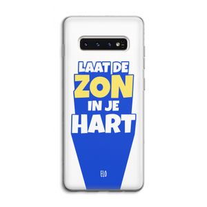 Laat de zon in je hart: Samsung Galaxy S10 4G Transparant Hoesje