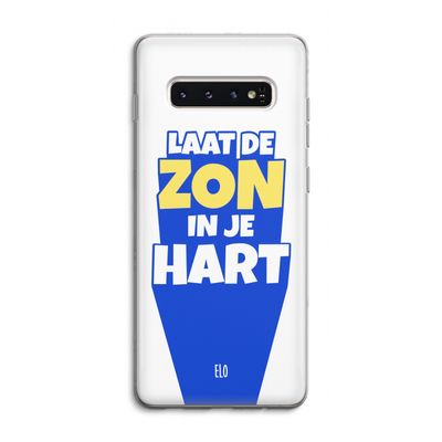 Laat de zon in je hart: Samsung Galaxy S10 4G Transparant Hoesje