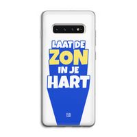 Laat de zon in je hart: Samsung Galaxy S10 4G Transparant Hoesje