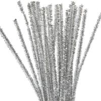 Creativ Company Chenille zilver 30cm, 50st.