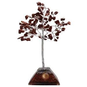 Edelsteenboom Rode Jaspis Orgoniet - De Kracht van Rust - 18 cm