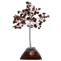 Edelsteenboom Rode Jaspis Orgoniet - De Kracht van Rust - 18 cm - thumbnail