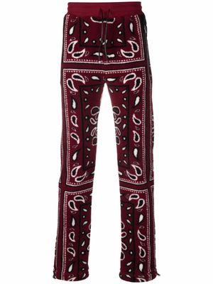AMIRI pantalon de jogging à imprimé bandana - Rouge