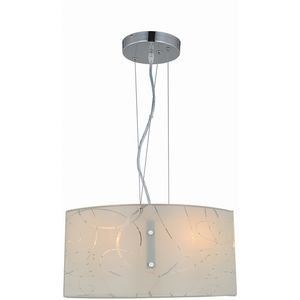 LED Hanglamp - Hangverlichting - Trion Spirilo - E27 Fitting - Rechthoek - Mat Wit - Aluminium