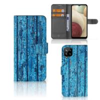 Samsung Galaxy A12 | Book Style Case | Wood Blue