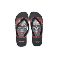 Heren Slippers Jack & Jones JFWSKULLS Zwart - Maat: 42-43