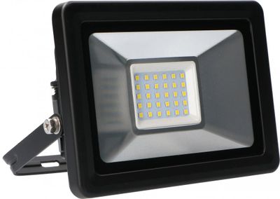 LED straler 30W 2250 lumen 4000K IP65 zwart 120° met connector en montagebeugel