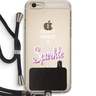 Sparkle quote: iPhone 6 PLUS / 6S PLUS Transparant Hoesje met koord