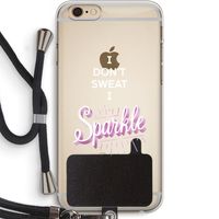 Sparkle quote: iPhone 6 PLUS / 6S PLUS Transparant Hoesje met koord