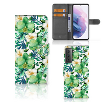 Samsung Galaxy S21 Plus Hoesje Orchidee Groen - thumbnail