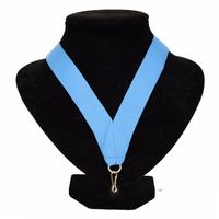 Medaille lint lichtblauw   -