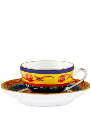 Dolce & Gabbana lot tasse et sous-coupe à motif soleil - Bleu