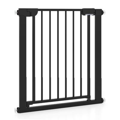 Baby Traphekje Drukgeactiveerd Zelfslotend Veiligheidshekje met één Hand te Bedienen Boren Niet Nodig-Zwart