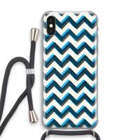 Onderbroken lijn: iPhone X Transparant Hoesje met koord