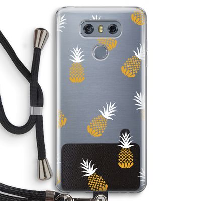 Ananasjes: LG G6 Transparant Hoesje met koord